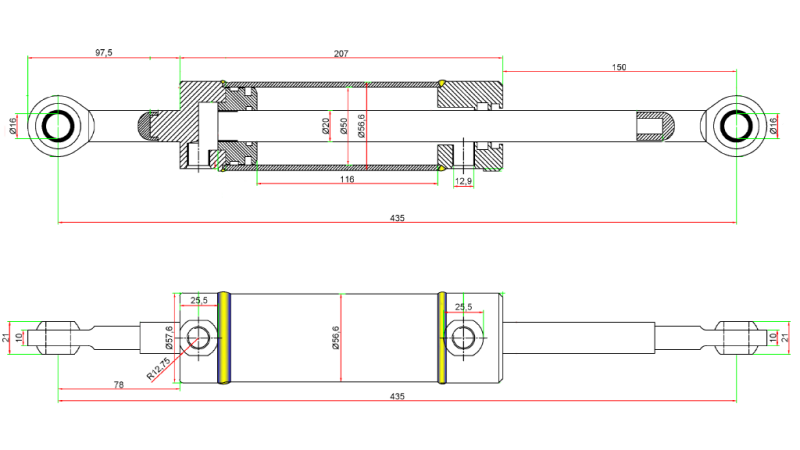 HIDRAULIČNI VOLANSKI CILINDAR JOHN DEERE  OEM-AM147173, AM118795