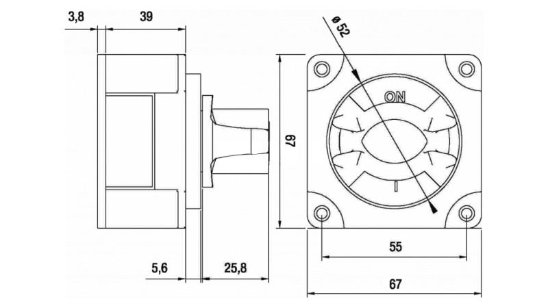 GLAVNI PREKIDAČ  1POL PVC 300A