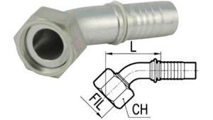 HYDRALIC-FITTING-DKORFS-FEMALE-ELBOW-45°