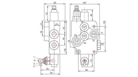 VALVOLA IDRAULICA 1xP80 + UNIDIREZIONALE C1