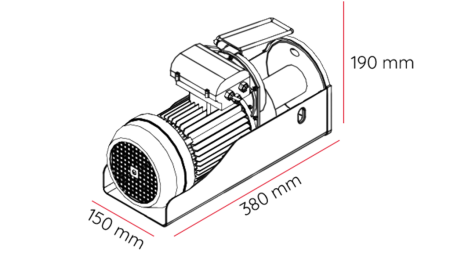 230 V ELEKTRIČNO VITLO DWI 300/600 kg