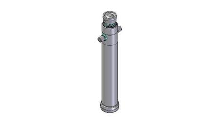 4029S -TELESCOPIC CYLINDER STANDARD/BALL 2 EXTENSIONS STROKE 1395 Dia.124