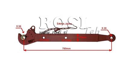 TRAKTOR TEHER HORDU KEZEK CBM 70x20 mm - 780mm DO 75KM