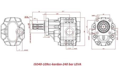 HIDRAULIČNA LITOLJEVANA PUMPA ISO40-109cc-kardan-240 bar LIJEVA