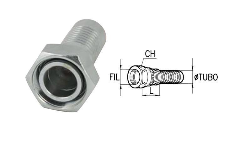 HYDRAULIC FITTING DKOS 12 S FEMALE DN10-M20x1,5