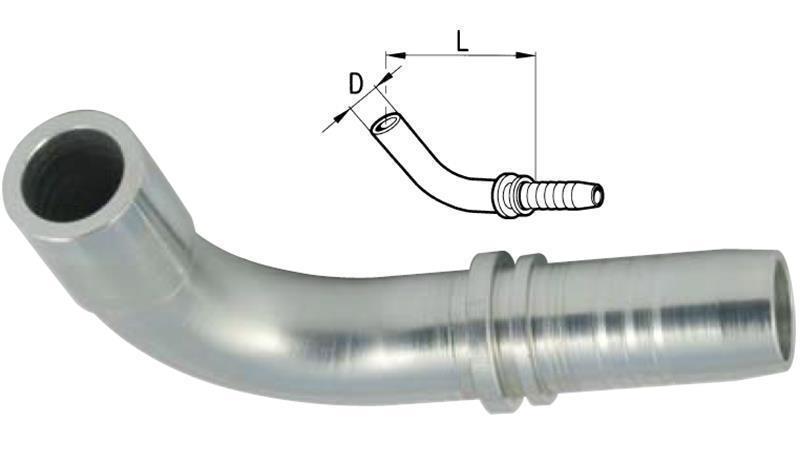 HYDRAULIC FITTING PIPE ELBOW 90° DN10-d.12