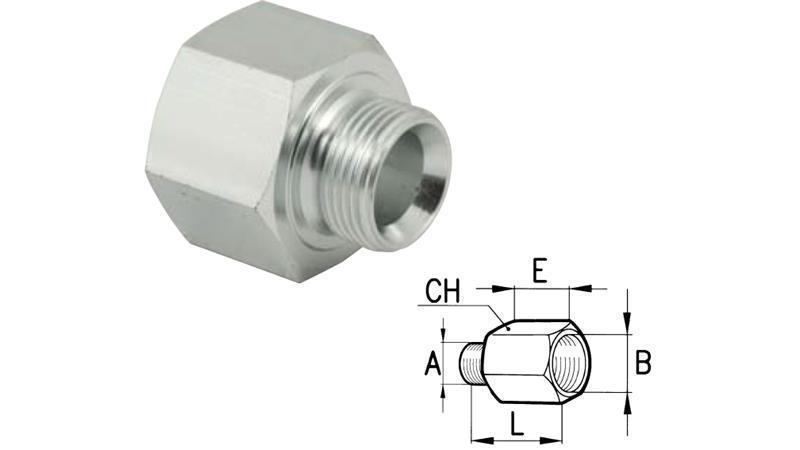 HYDRAULIKADAPTER MÄNNLICH - WEIBLICH 1/8 - 1/4