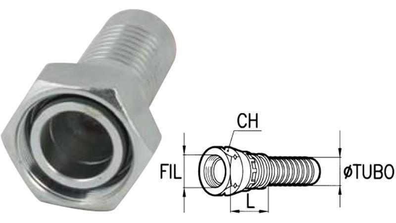 HYDRAULIC FITTING DKOS 8 S FEMALE DN5-M16x1,5