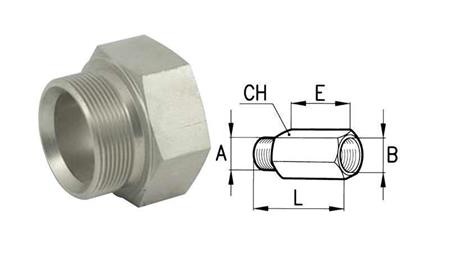HYDRAULIKADAPTER FÖRLÄNGD HANE-HONA 3/4