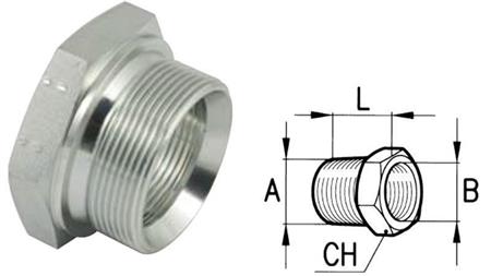 HYDRAULIKADAPTER MÄNNLICH-WEIBLICH 1/2-1/4