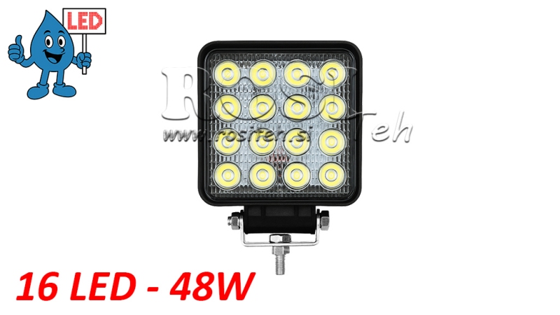 LED ΕΡΓΑΣΙΑΚΟ ΦΩΣ - ΦΩΣ 16 LED 48W 12V-24V