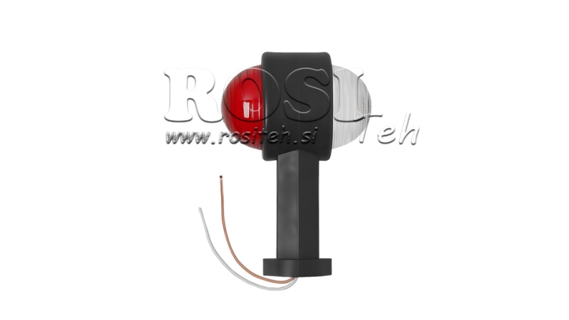 SIDE LIGHT FOR TRAILERS ROUND WHITE/RED