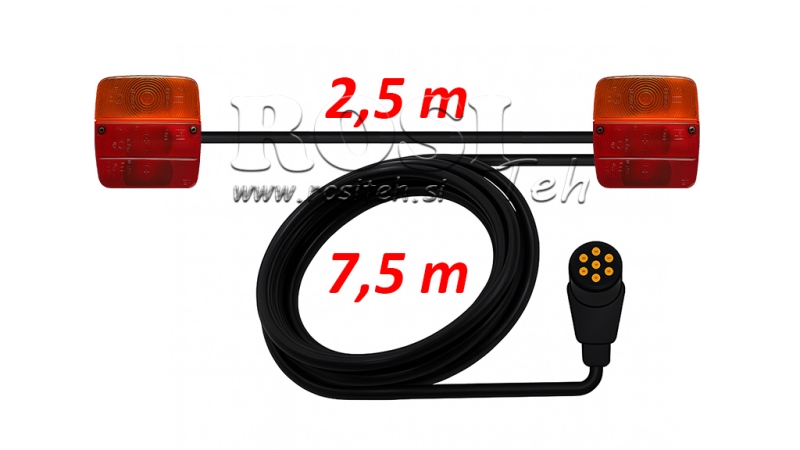 LIGHT SET WITH 7.5 MET. + 2.5 MET. CABLE