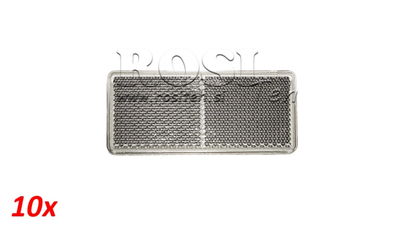 RÜCKSTRAHLER RECHTECKIG 105 x 48 (10 Stück Packung)