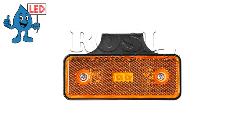 LED HELYZETJELZŐ LÁMPA NARANCSSÁRGA 12V