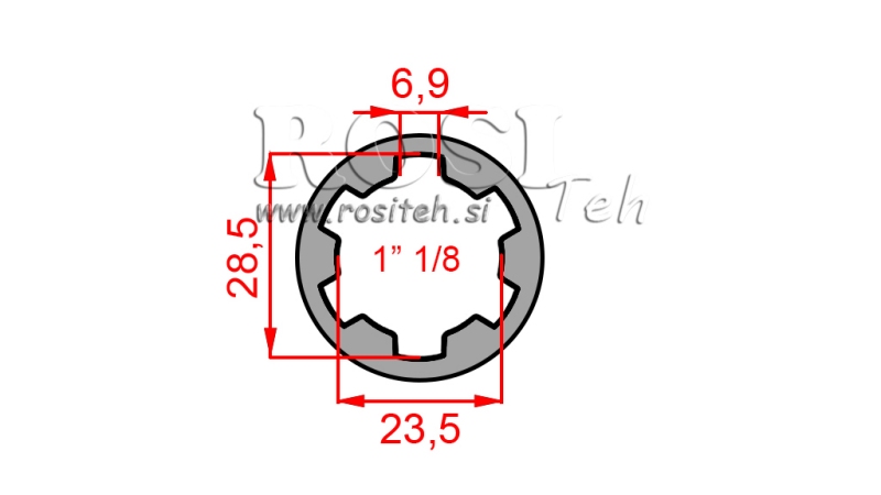 KARDANSKI ADAPTER ČAHURA 1-1/8 (100 mm)