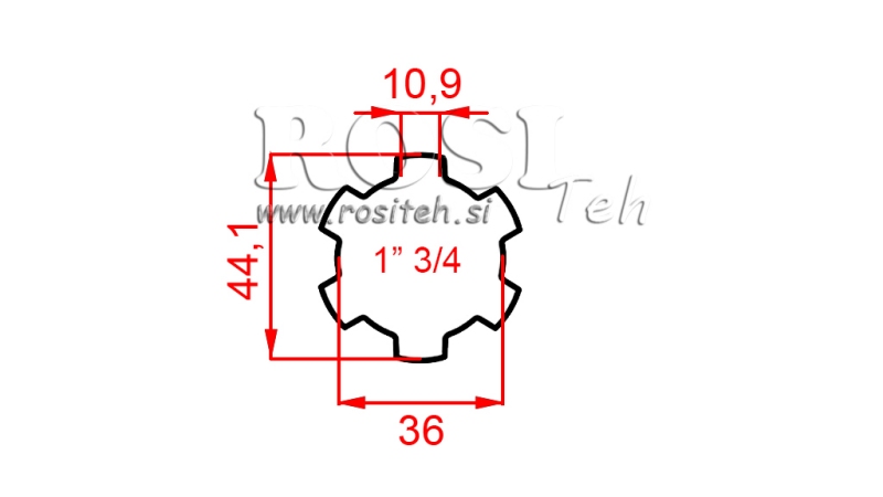 KARDANSKI NASTAVEK 1-3/4 OBOJESTRANSKI (300 mm)