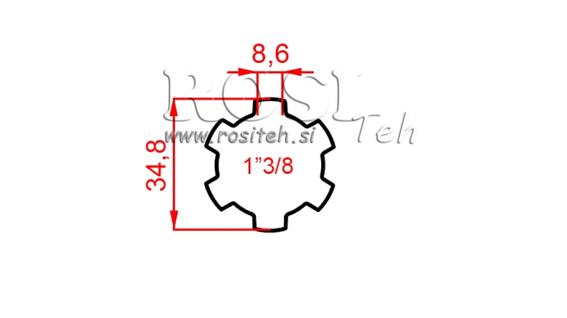 ADAPTOR CARDANIC BUȘĂ 1-3/8 (150 mm)