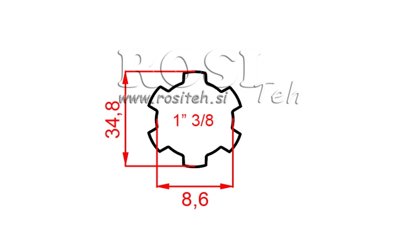 KARDANSKI ADAPTER 1-3/8 STANDARD (400 mm)