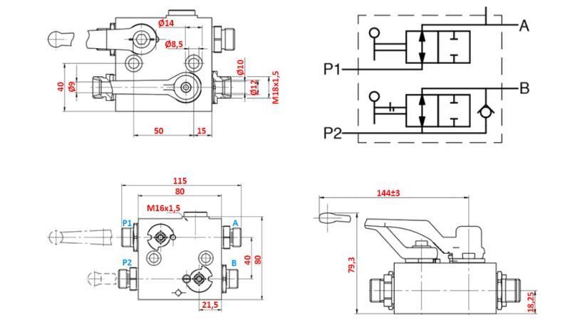 HYDRAULIC VALVE FOR FRONT HYDRAULICS - LOADER C000FTV