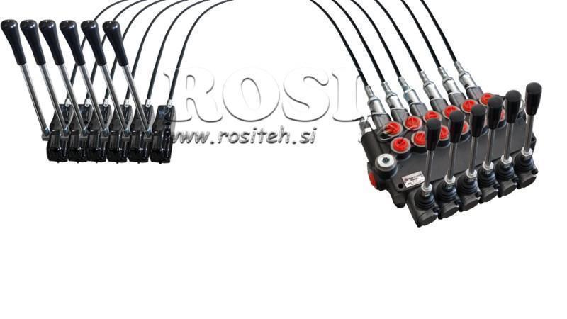 JOYSTICK KÉT KAR 2.5 m HIDRAULIKUS SZELEP 6xP80 liter.