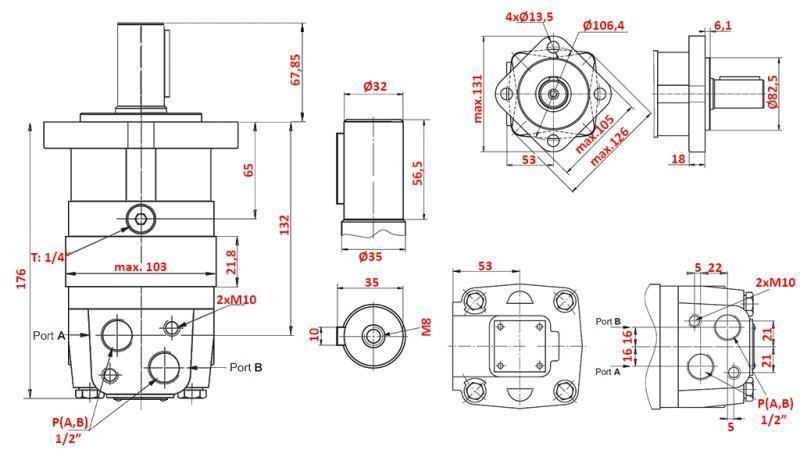 HYDRAULIC MOTOR MS 125