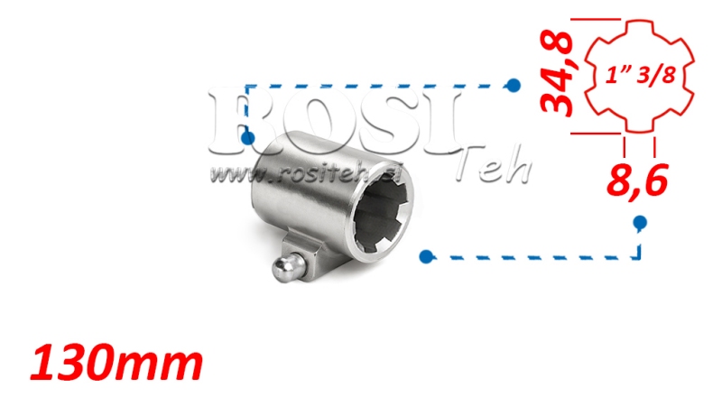 ADAPTADOR CARDÃ COM PINO 1-3/8 (130 mm)