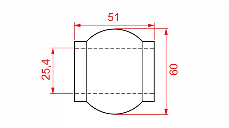 RÓTULA PARA TERCEIRO PONTO 60/25.4