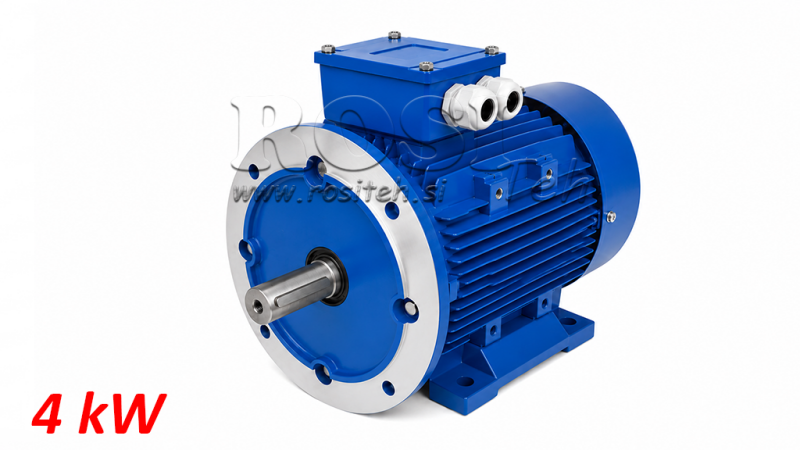 4KW-ЕЛЕКТРИЧЕСКИ МОТОР MS100L3-4 4_1430RPM 3ФАЗИ КРАКА+ФЛАНЕЦ-B3B5