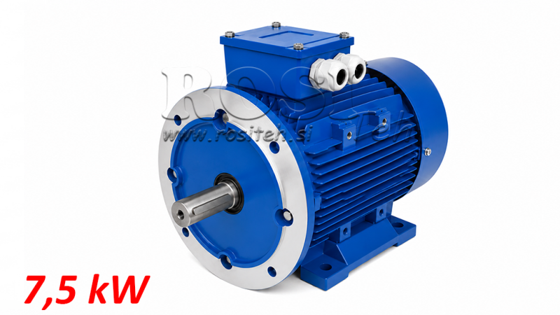 7.5KW-MOTEUR ÉLECTRIQUE MS132M-4_1450RPM 3PHASE PATTES+FLANGE-B3B5