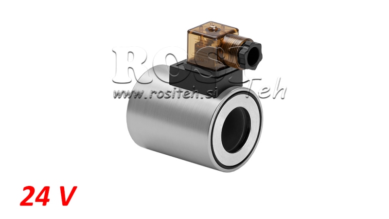 ELEKTROMAGNETISK SPOL 24V DC FOR VENTIL CETOP 5 - Φ 31.4MM-75MM 37W IP65