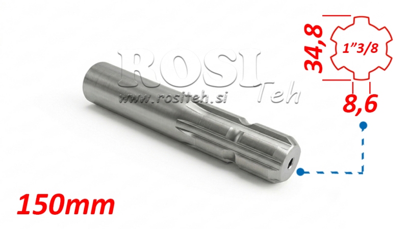 ADAPTADOR P.T.O. 13/8 L=150