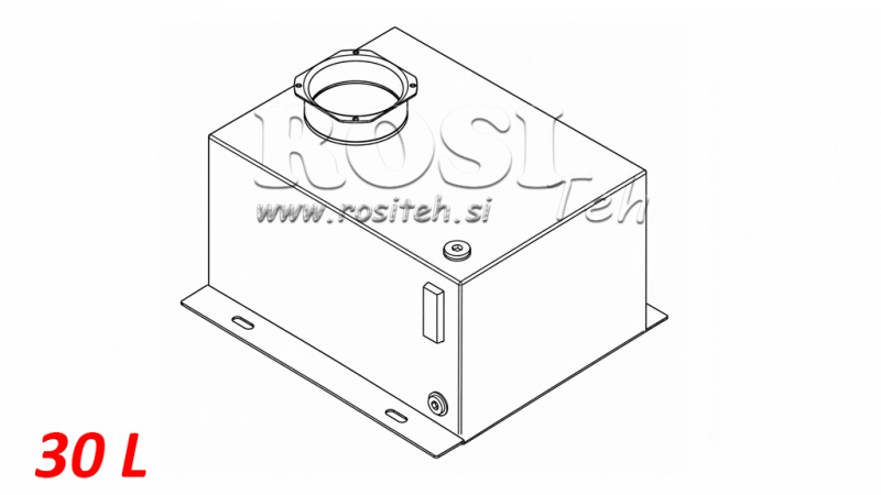 NÁDRŽ KOVOVÝ BOX PP 30 LITER HORZONTAL-VERTICAL