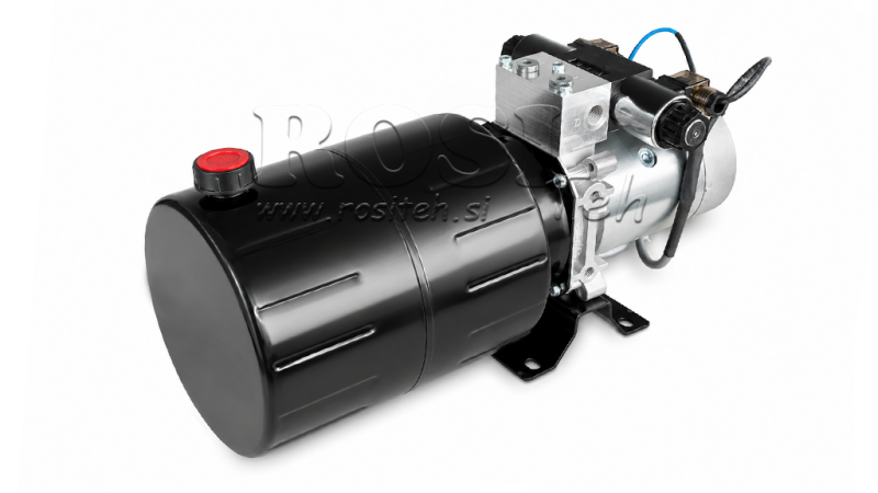 MINI HIDRAULIČNI AGREGAT 24V DC - 2,2kW = 2,1cc - 8 lit - dvosmjerni sklop (kovinski)