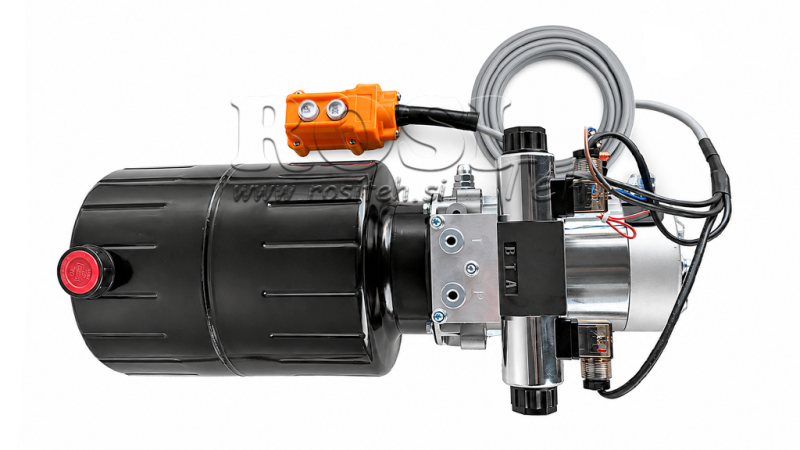 MINI HIDRAULIČNI AGREGAT 24V DC - 2,2kW = 2,1cc - 8 lit - dvosmjerni sklop (kovinski)