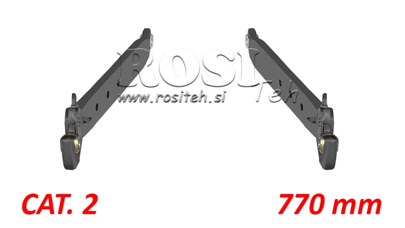 BRACCI INFERIORI DEL SOLLEVATORE A TRE PUNTI CAT. 2 - 70x20 mm - 770 mm (75 HP)
