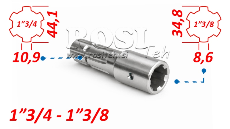 ADAPTATEUR P.T.O. 1''3/4 à 1''3/8