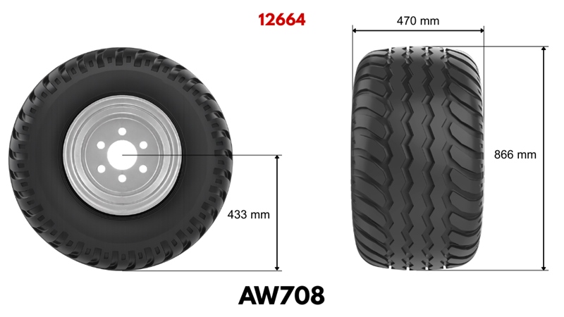 GUMA 19.0/45-17 AW708 14pl SA FELGOM 16,00X17