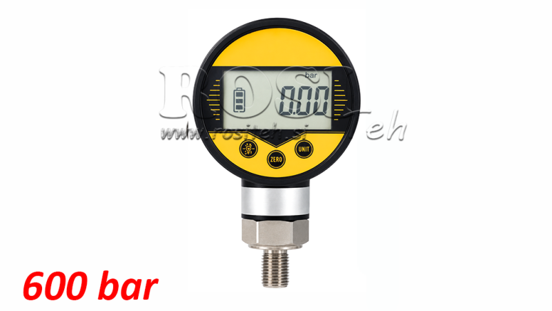 MANOMETRU DIGITAL DN63 VERTICAL 0 - 600 BAR - 1/4