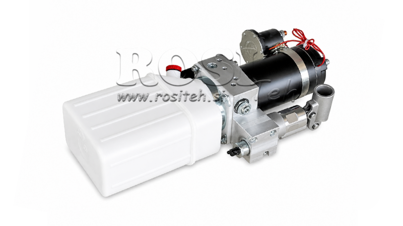 MINI HIDRAULIČNI AGREGAT 12V DC - 0,8kW = 0,5cc - 1,5 lit - JEDNOSMJERNI SKLOP SA RUČNOM PUMPOM (PVC)