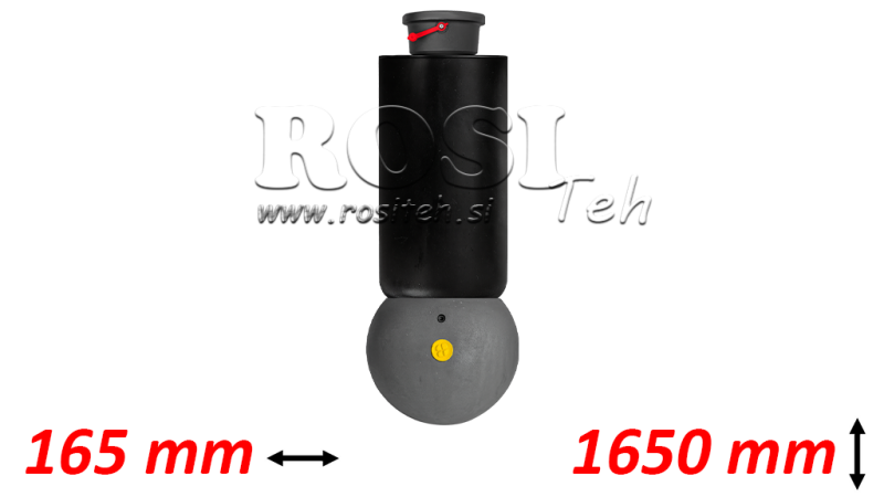 CILINDRO TELESCOPICO - MEILLER KIPPER 5 ESTENSIONI 163MM - CORSO 15 TON 1650MM