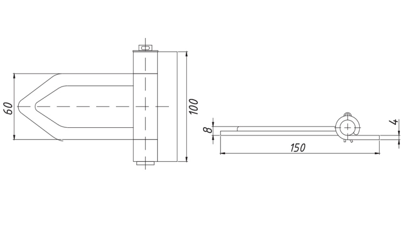 TROKUTNI NOSAČ STRANICE ZA PRIKOLICU VELIKI