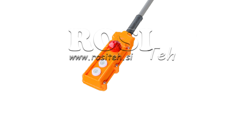 ZESTAW PRZEŁĄCZNIKÓW ZDALNYCH 2 PRZYCISKI + WYŁĄCZNIK AWARYJNY W OBUDOWĘ Z KABLEM