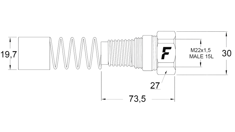 NAISPUOLINEN PIKALIITIN MULTI-FASTER 3/8 KIINTEÄ OSA