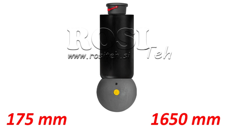 TELESZKÓPOS MUNKAHENGER - MEILLER KIPPER - 5 LÉPCSŐ 175 mm 15 ton - LÖKET 1650 mm