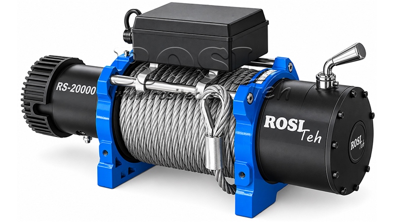 24 V ELEKTRIČNO VITLO RS-20000 - 9100 KG - ČELIČNO UŽE - ECO