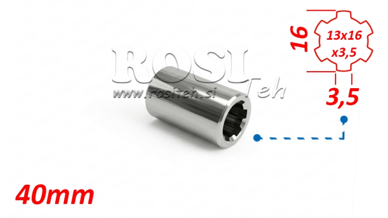 KARDANSKI ADAPTER ČAHURA 13x16x3,5 (6 ZUBA) (40 mm)