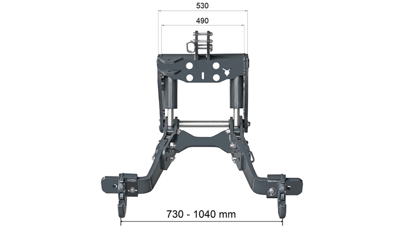UNIVERSALE FRONTHYDRAULIK CAT. 2 - FLEX FÜR TRAKTOR 1500 KG (RAL NACH IHRER WAHL)