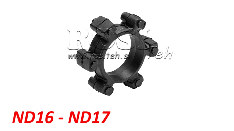 ACOPLAMIENTO DE ESTRELLA PARA INSERTO DE GOMA ND16-ND17 (74mm)
