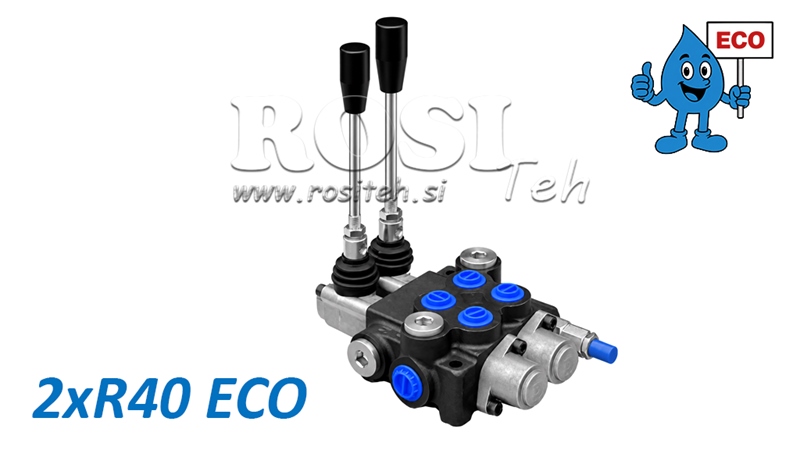 HIDRAULIČNI RUČNI VENTIL – RAZVODNIK S 2 SEKCIJE 2xR40 ECO